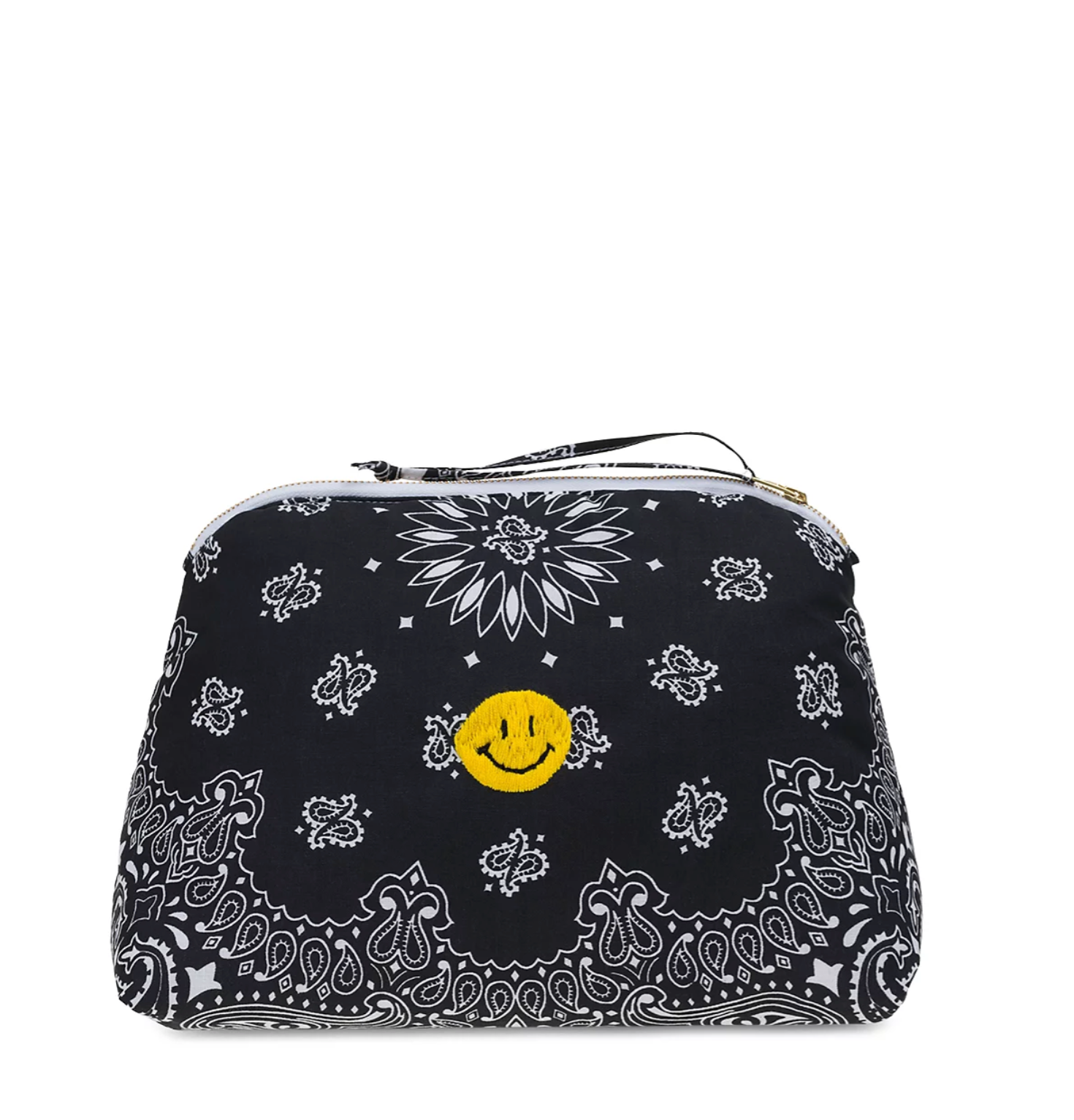 Call It By Your Name Large Bandana Vanity Bag - bandana print cosmetic bag front view