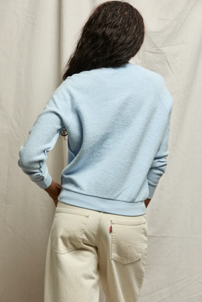 Perfect White Tee Ziggy Shrunken Crew - cozy shrunken crewneck sweatshirt back view