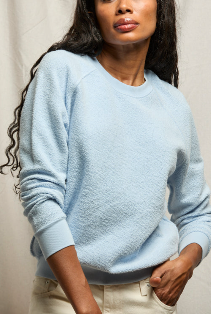 Perfect White Tee Ziggy Shrunken Crew - cozy shrunken crewneck sweatshirt front view