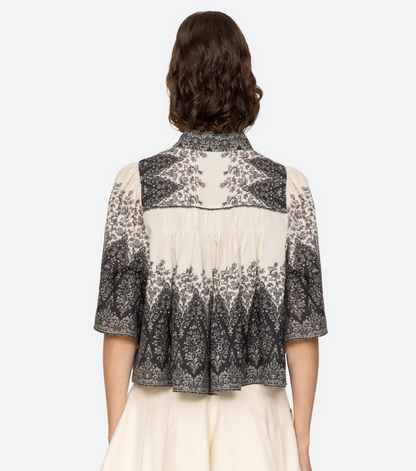 Sea New York Hedra Print Blouse - printed flowy blouse side view