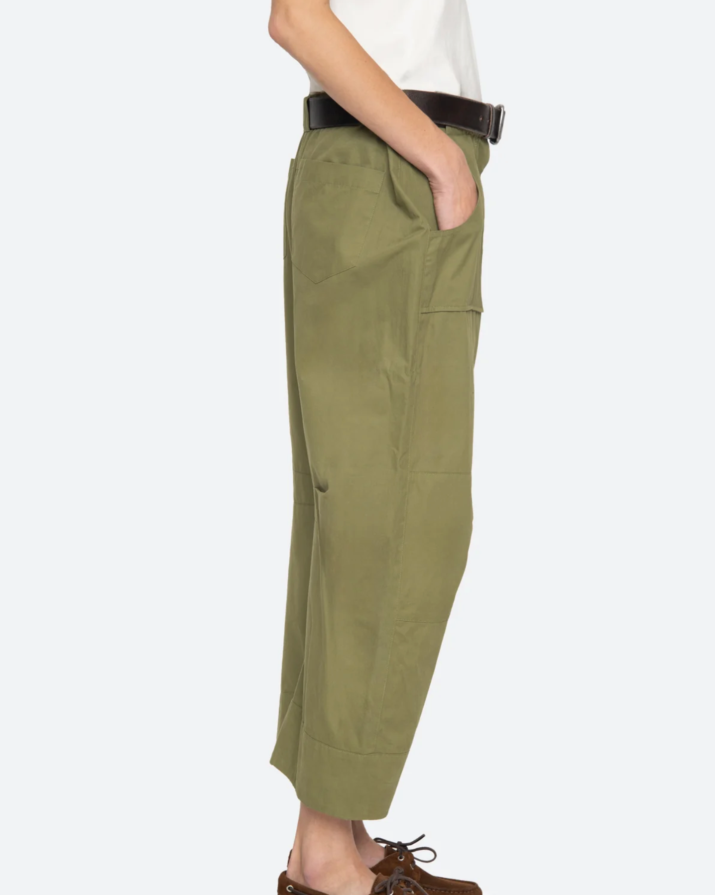 Sea New York Andrea Workwear Pants - tailored workwear trousers side view