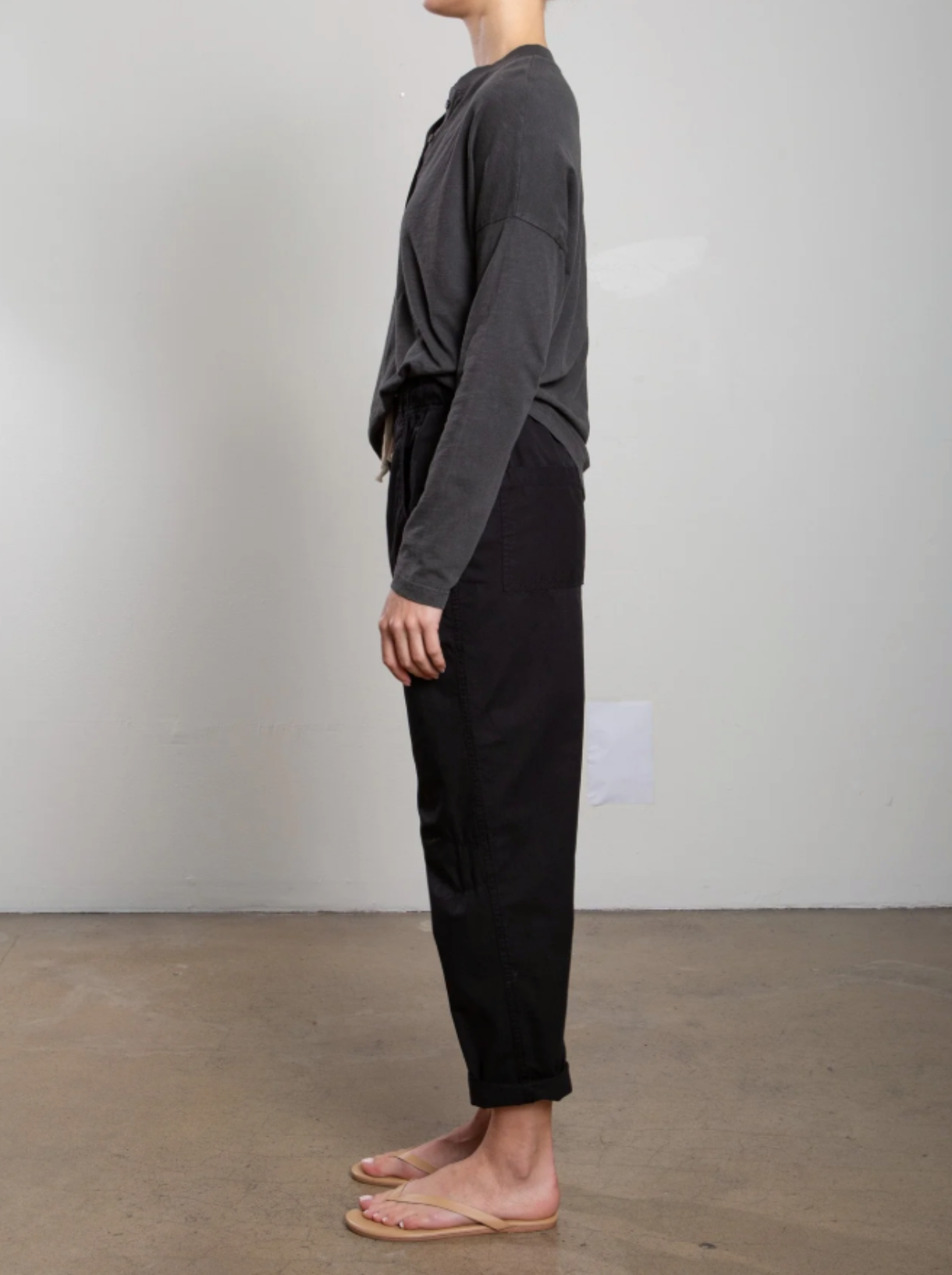 Pharaoh Claire Pant - tailored wide-leg trousers detail view