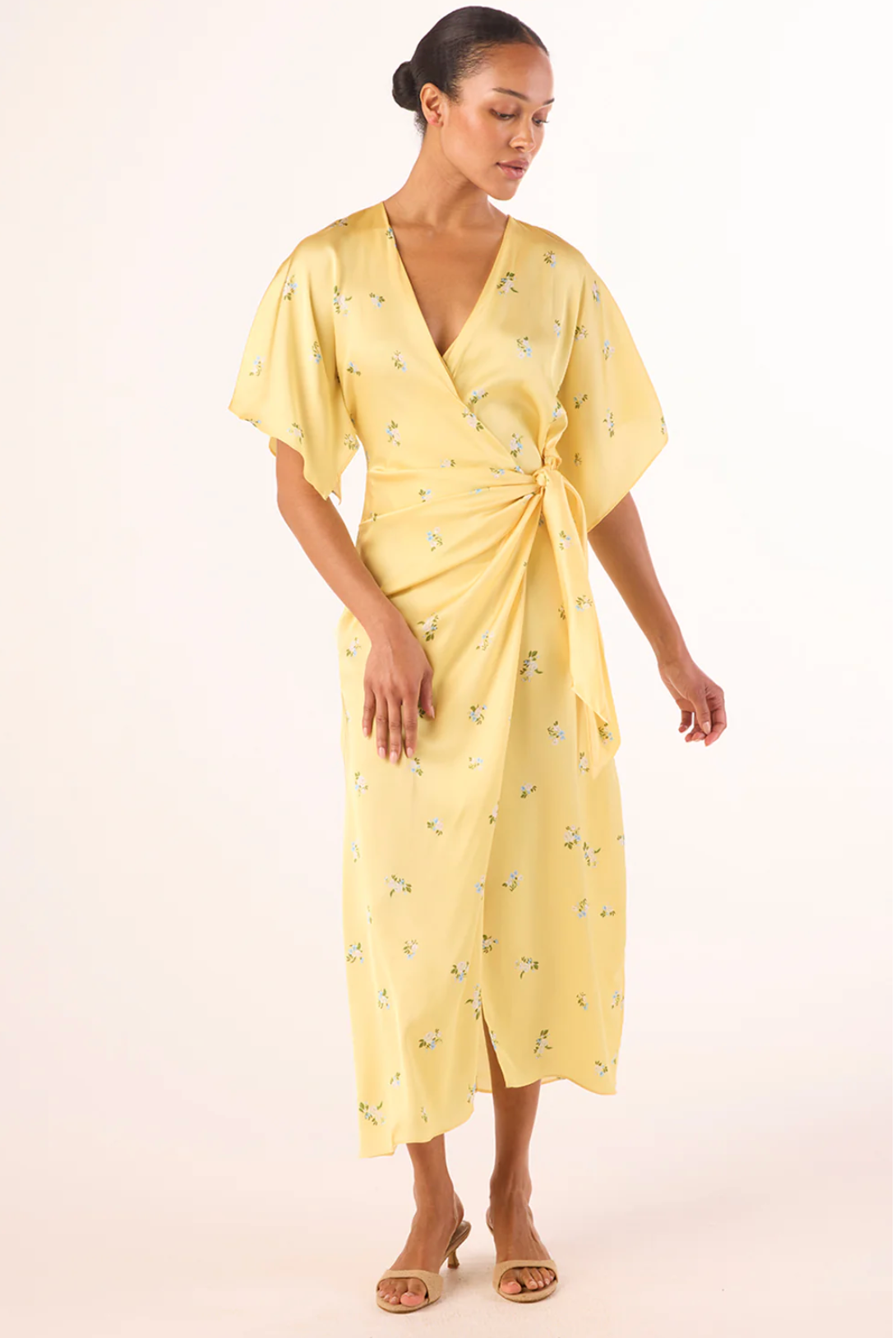 Misa Hadassa Dress - flowy printed midi dress back view