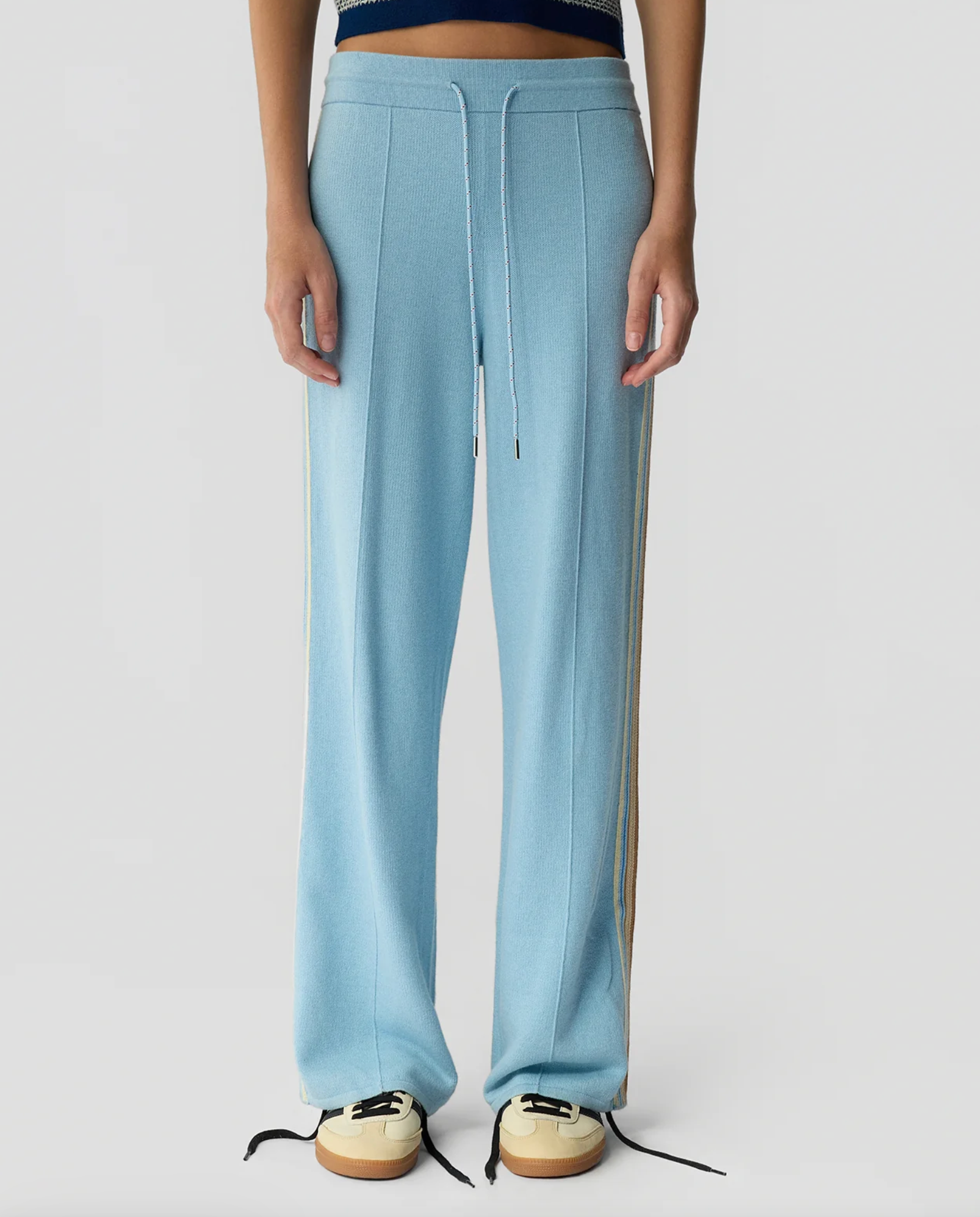 Guest In Residence Track Pant - luxe cashmere track pant back view