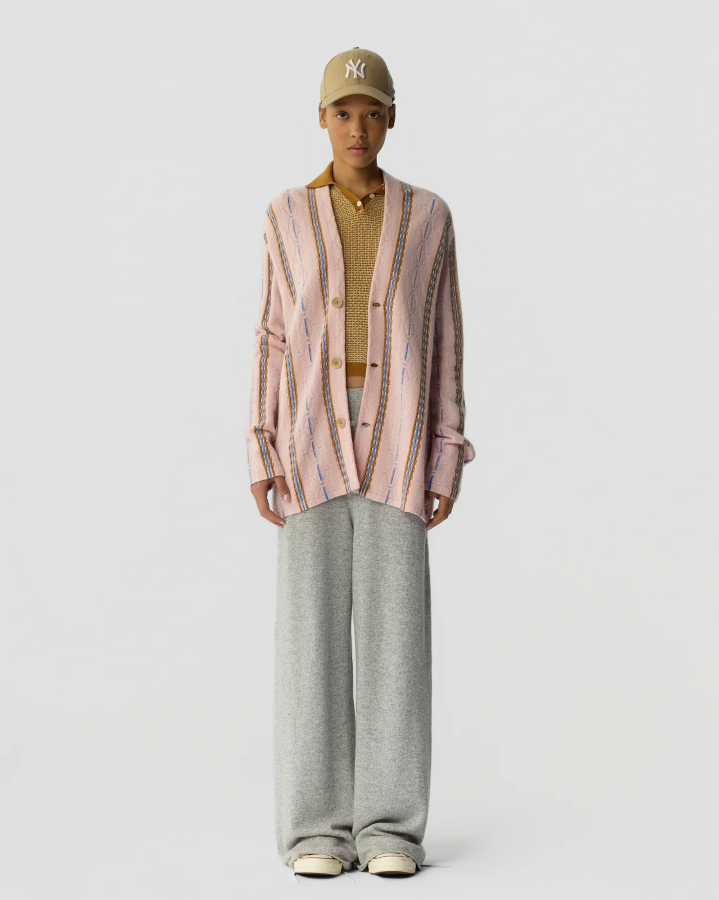 Guest In Residence Baja Everywear Cardigan - cozy open-front cardigan on model