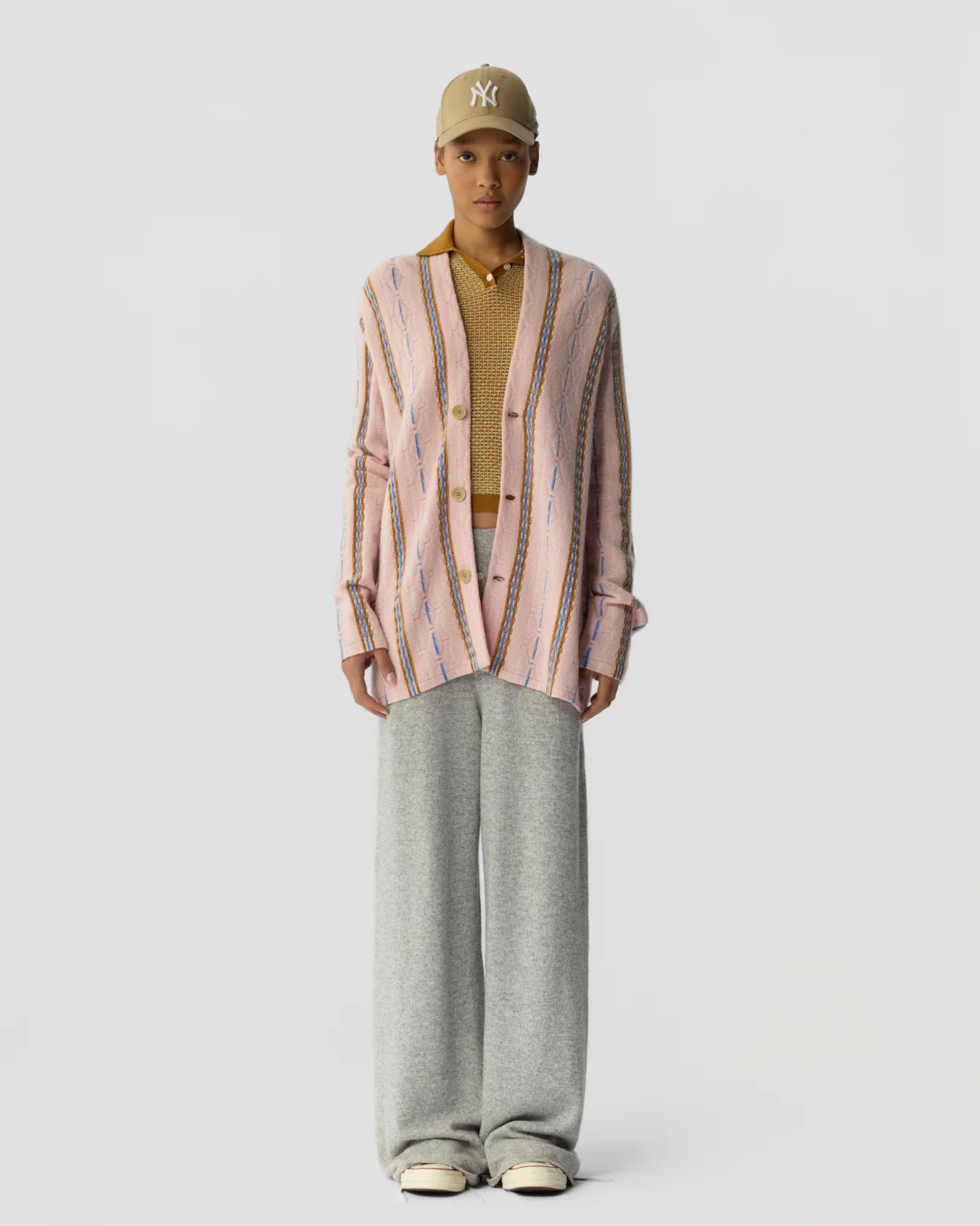 Guest In Residence Baja Everywear Cardigan - cozy open-front cardigan on model