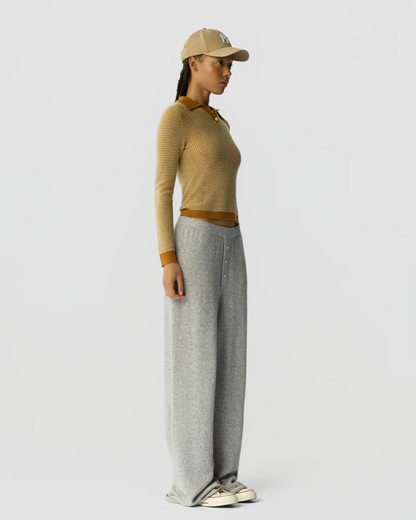 Guest In Residence Pique Shrunken Polo - textured cotton polo shirt side view