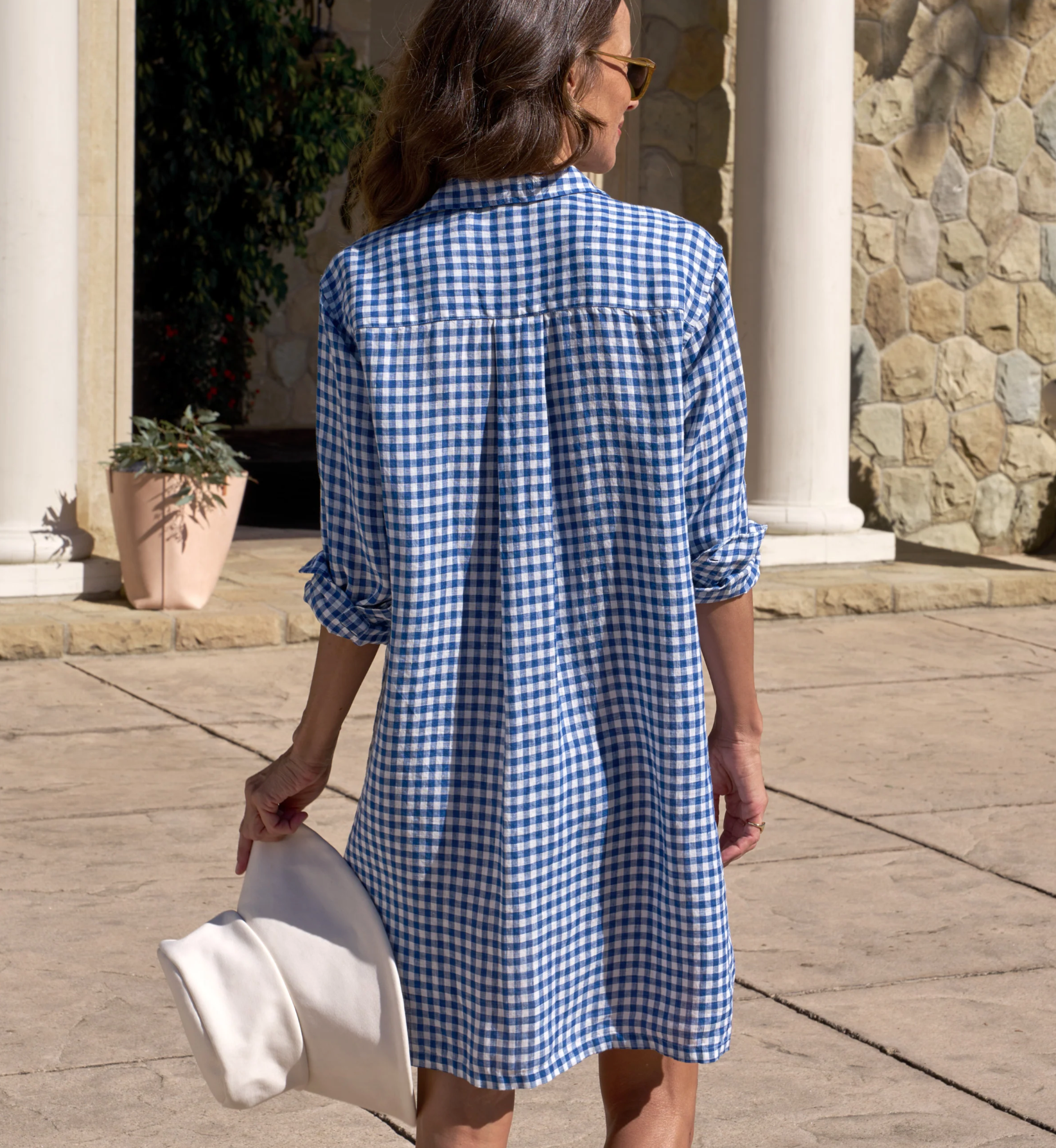 Frank & Eileen Hunter Shirtdress - relaxed cotton shirtdress back view