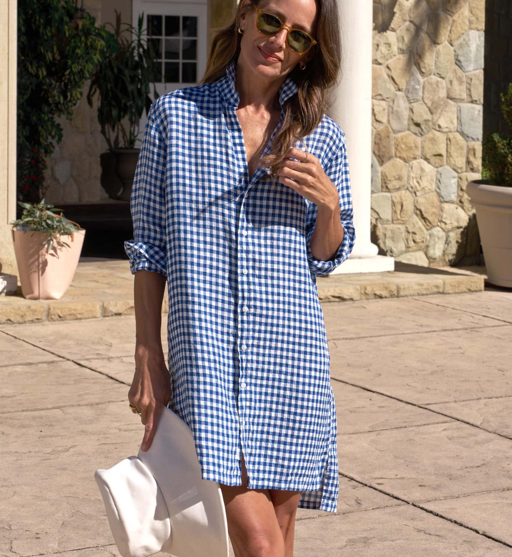 Frank & Eileen Hunter Shirtdress - relaxed cotton shirtdress front view