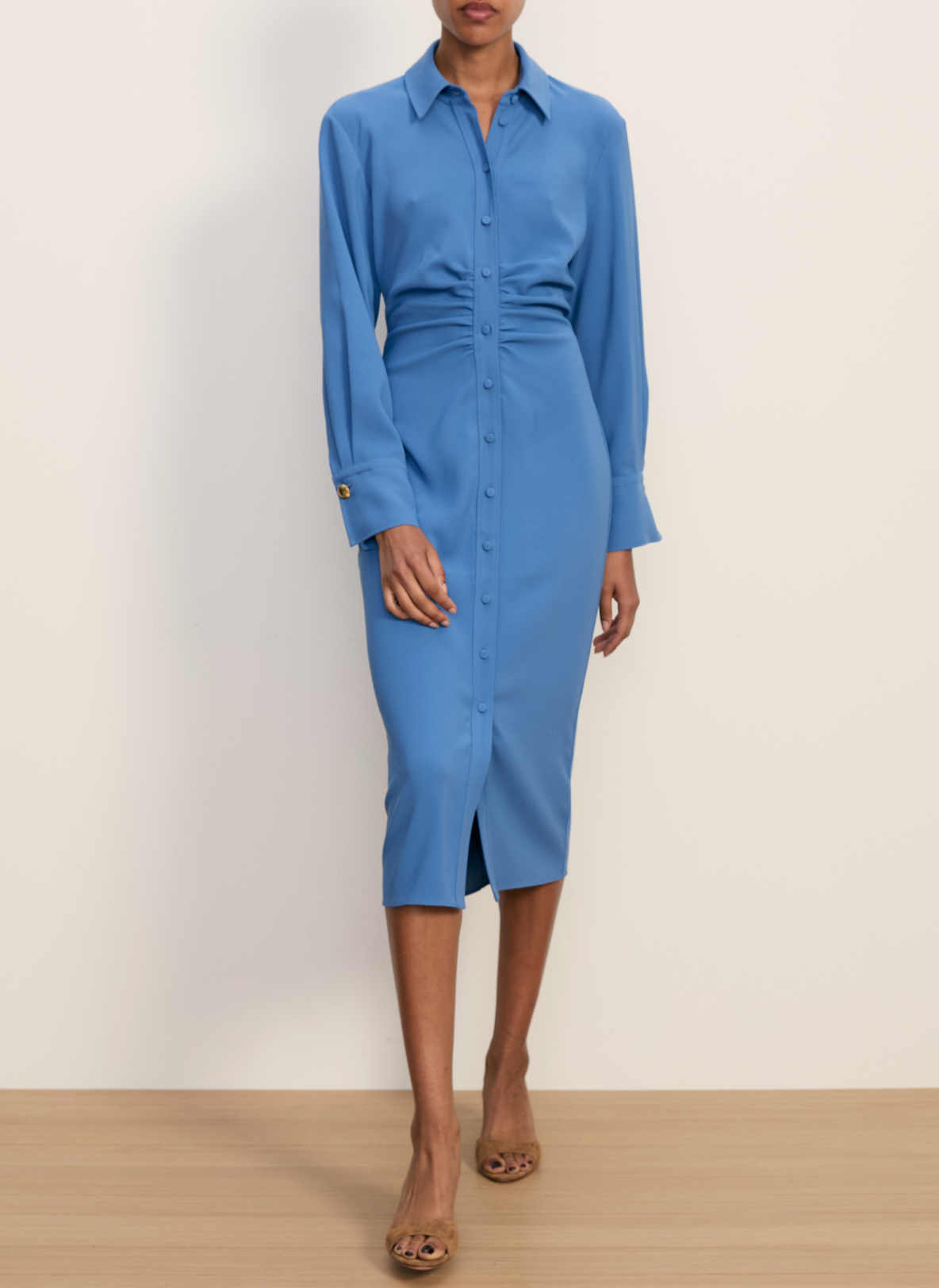 Veronica Beard Loxley Dress - printed midi dress front view