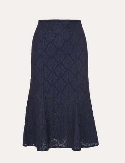 Veronica Beard Massimo Skirt - tailored midi skirt back view