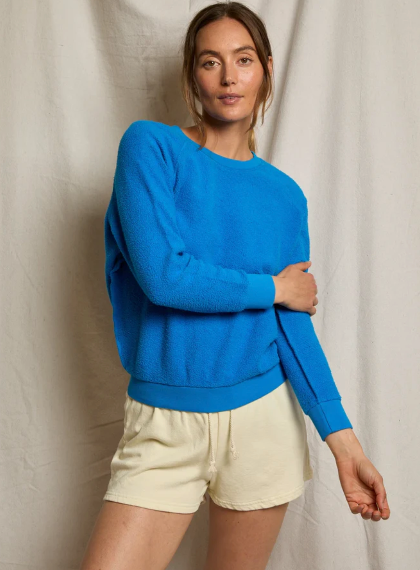 Spiritual Gangster Ziggy Shrunken Crew - cropped fleece crewneck sweatshirt back view