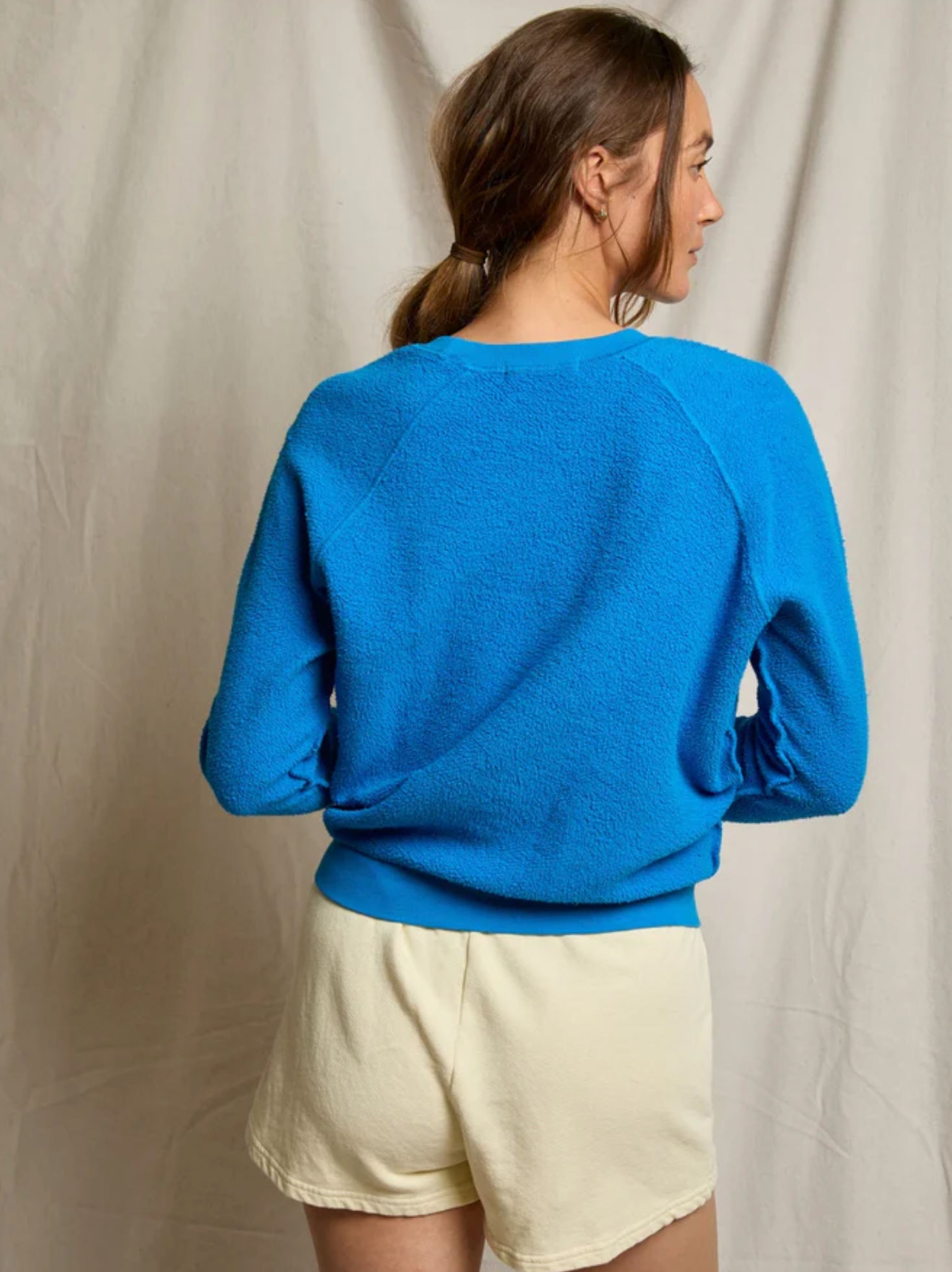 Spiritual Gangster Ziggy Shrunken Crew - cropped fleece crewneck sweatshirt side view