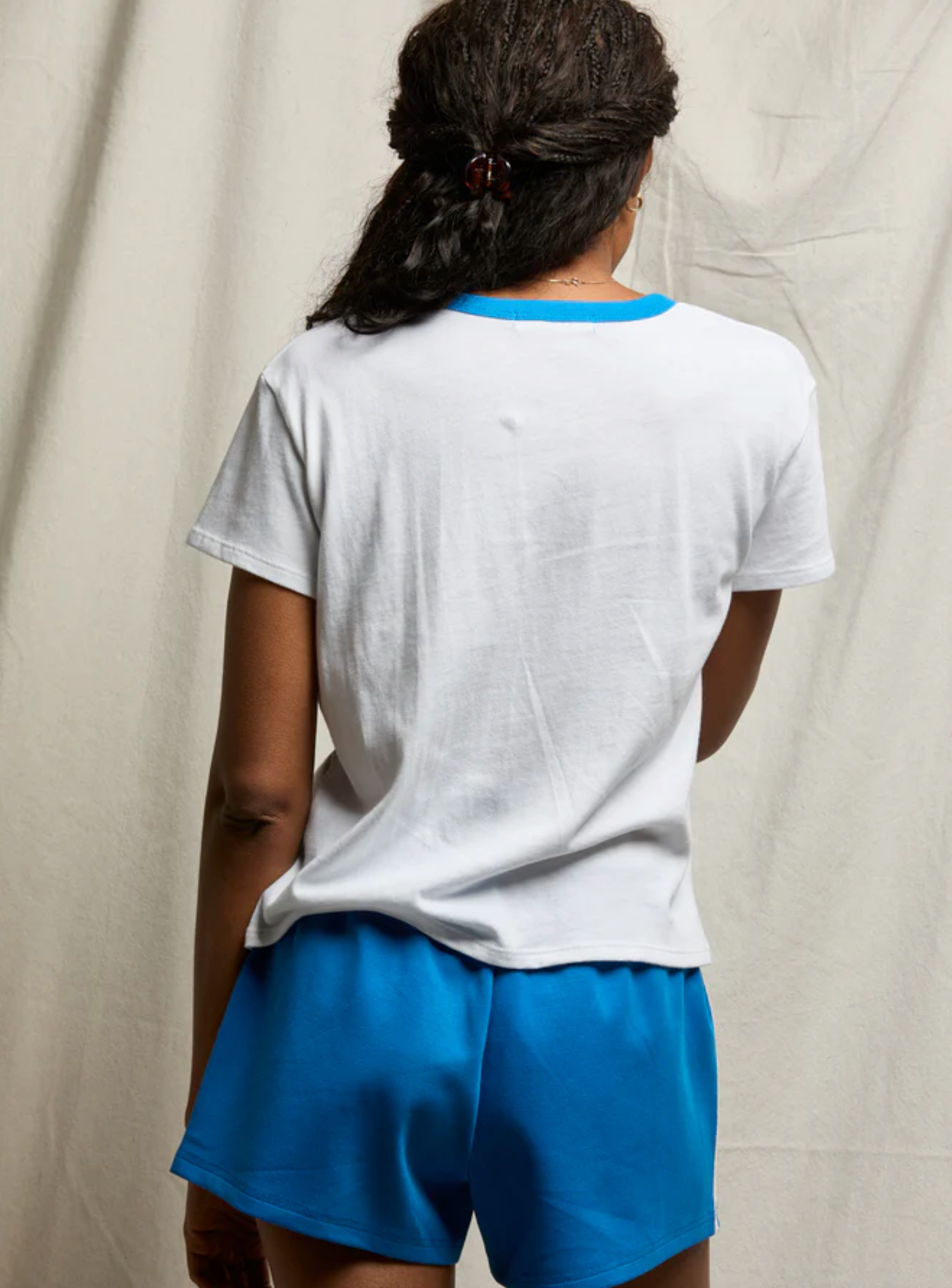 Spiritual Gangster Billie Ringer Tee - classic cotton ringer tee side view