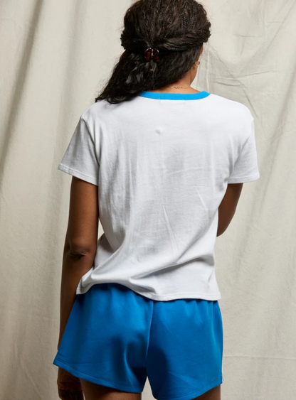 Spiritual Gangster Billie Ringer Tee - classic cotton ringer tee side view