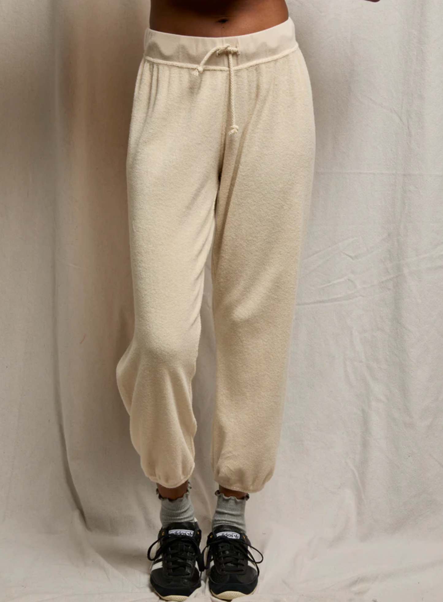 Spiritual Gangster Gogo Terry Jogger - relaxed terry cloth jogger pant front view