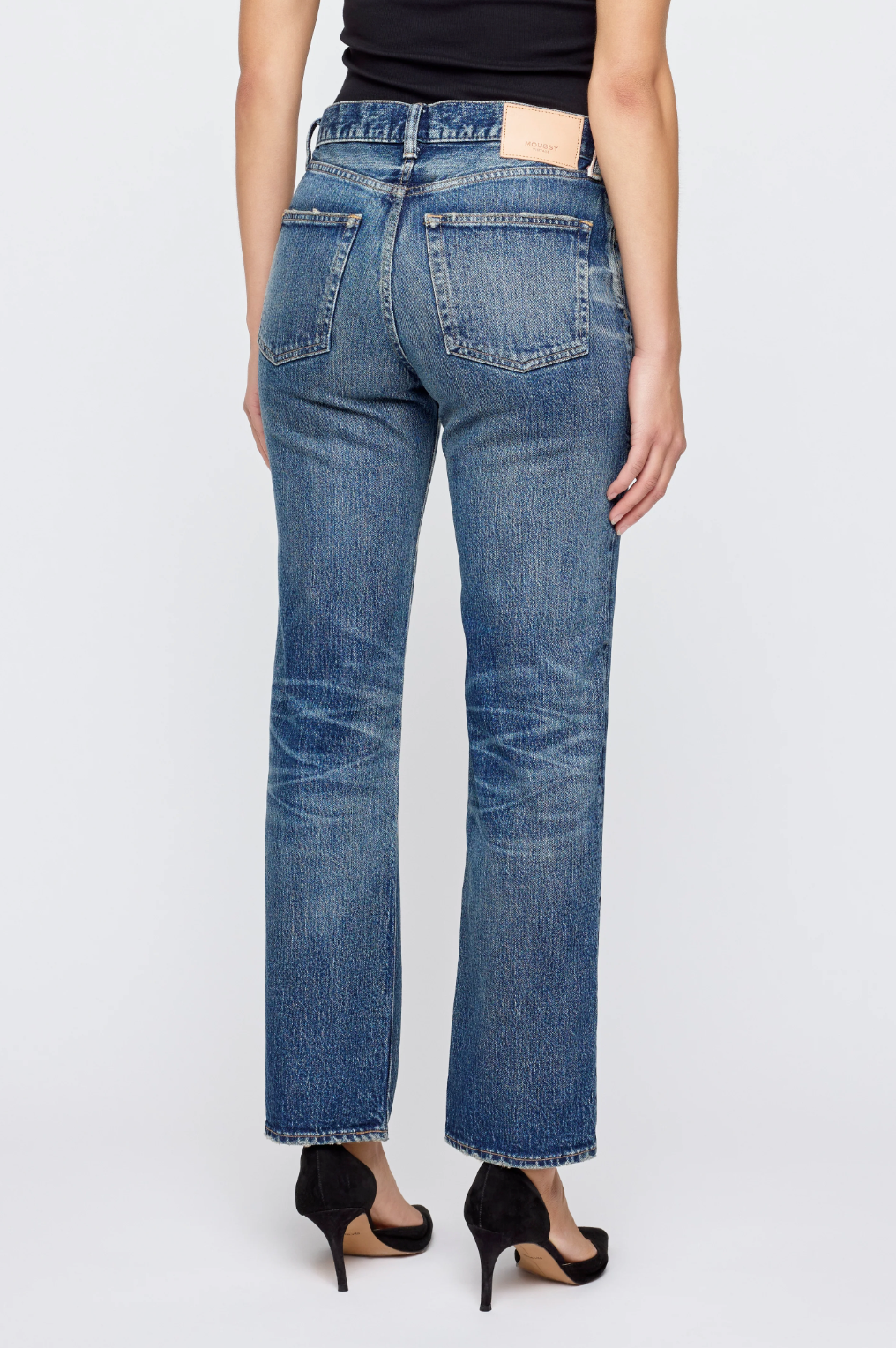 Amo Denim Farewell Straight - classic straight-leg denim jean lifestyle view