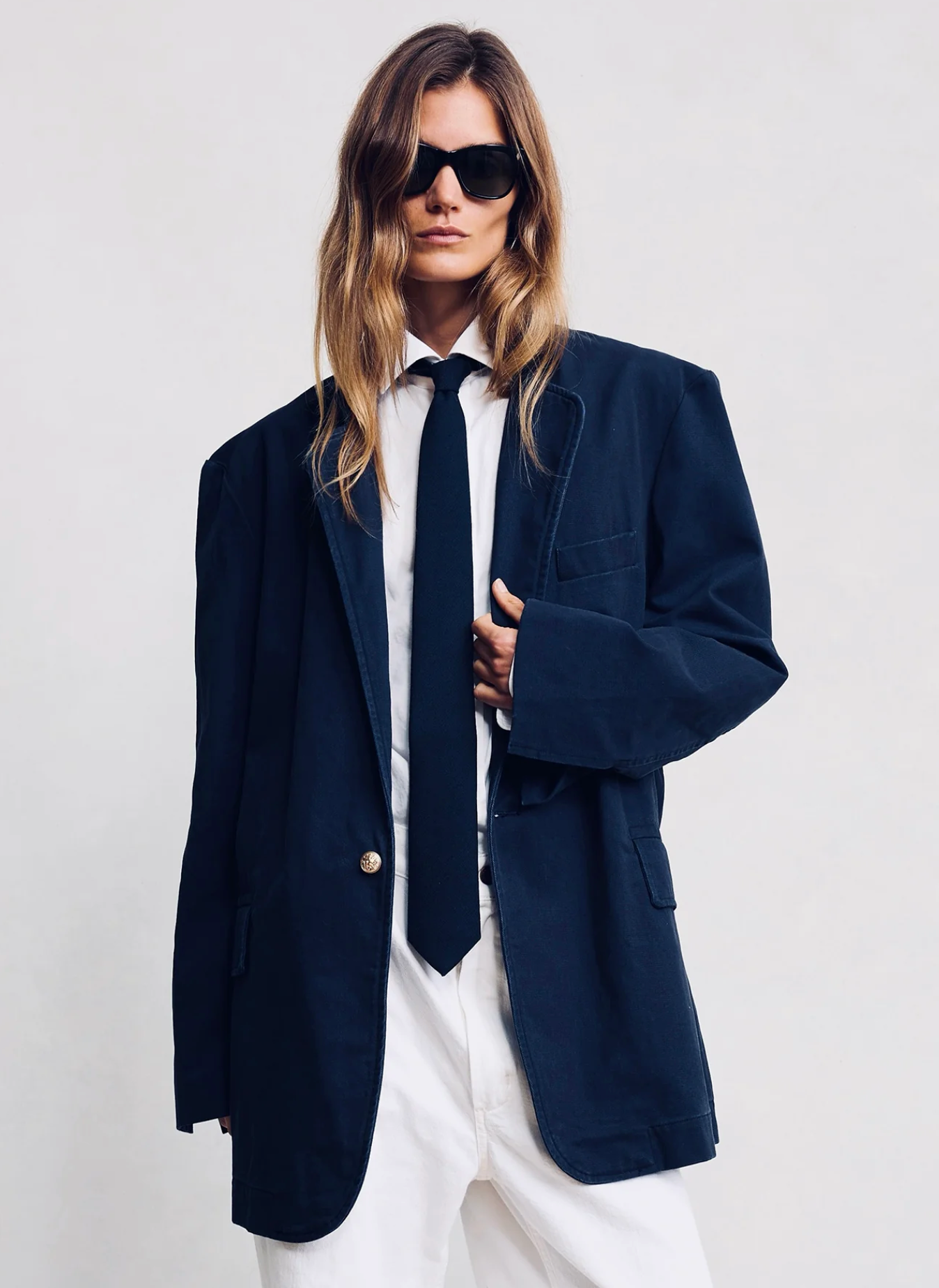 Denimist Deconstructed Blazer - tailored deconstructed denim blazer back view