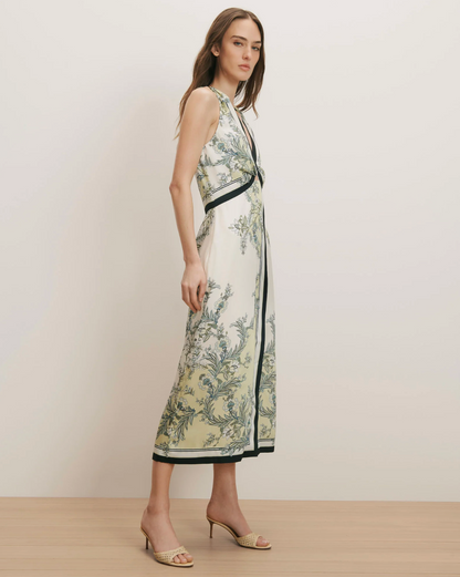 Veronica Beard Kaliza Dress - floral midi dress side view