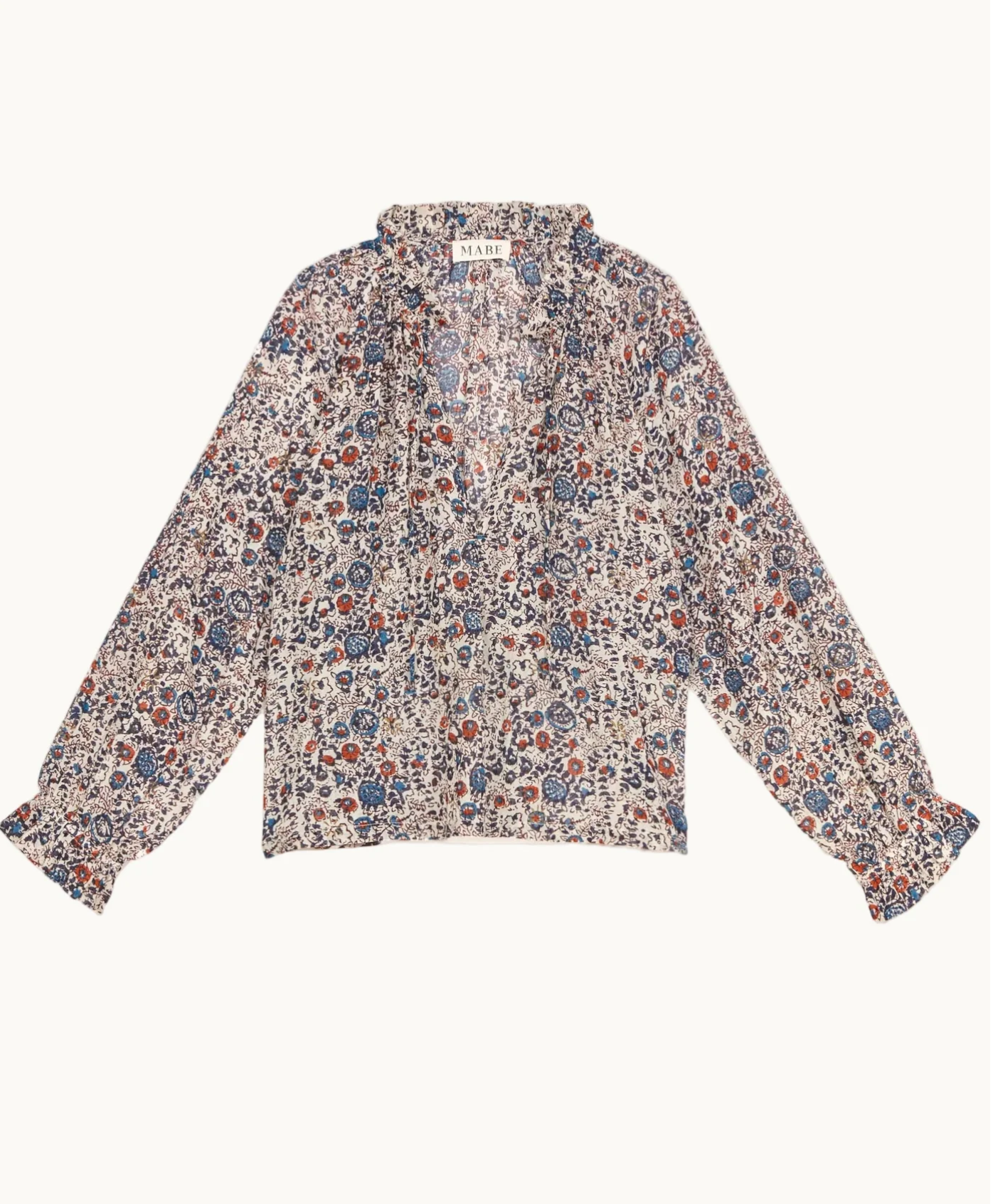 Mabe Cass Long Sleeve Top - relaxed long sleeve top detail view