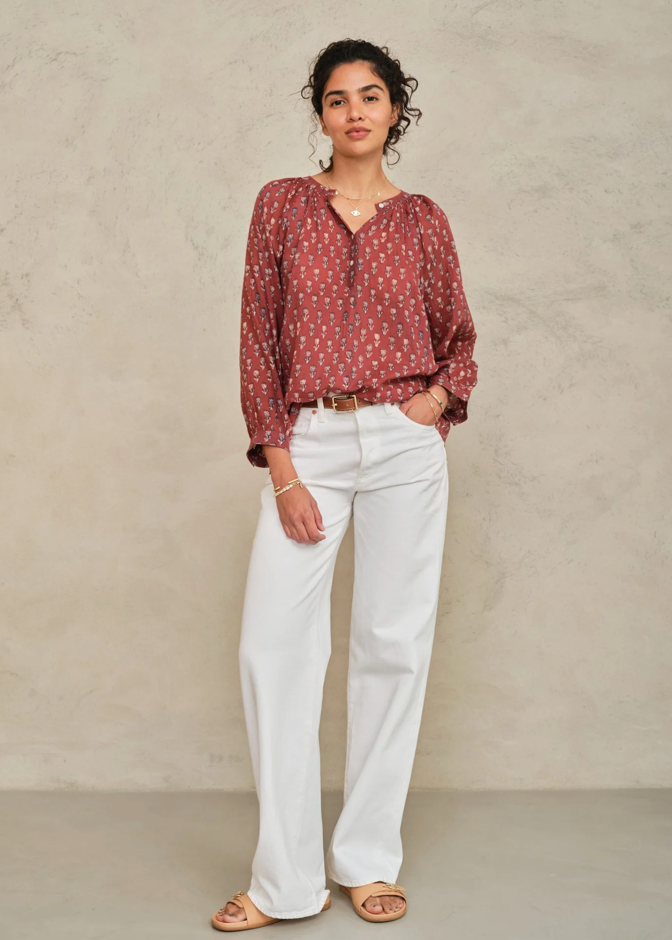 Mabe Ari Long Sleeve Top - relaxed long sleeve top back view