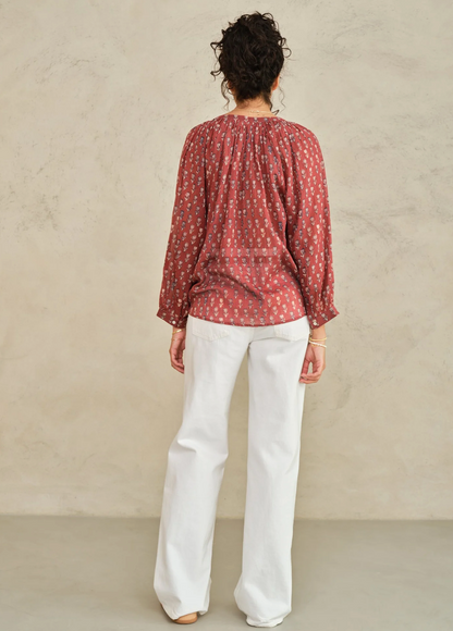 Mabe Ari Long Sleeve Top - relaxed long sleeve top side view