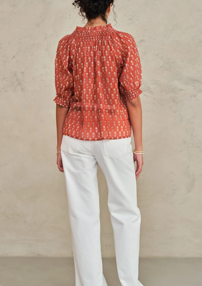 Mabe Ari Short Sleeve Top - relaxed short sleeve top back view