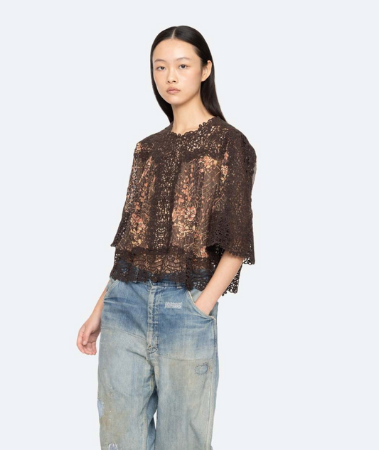 Sea New York Luisa Print Top - printed blouse front view