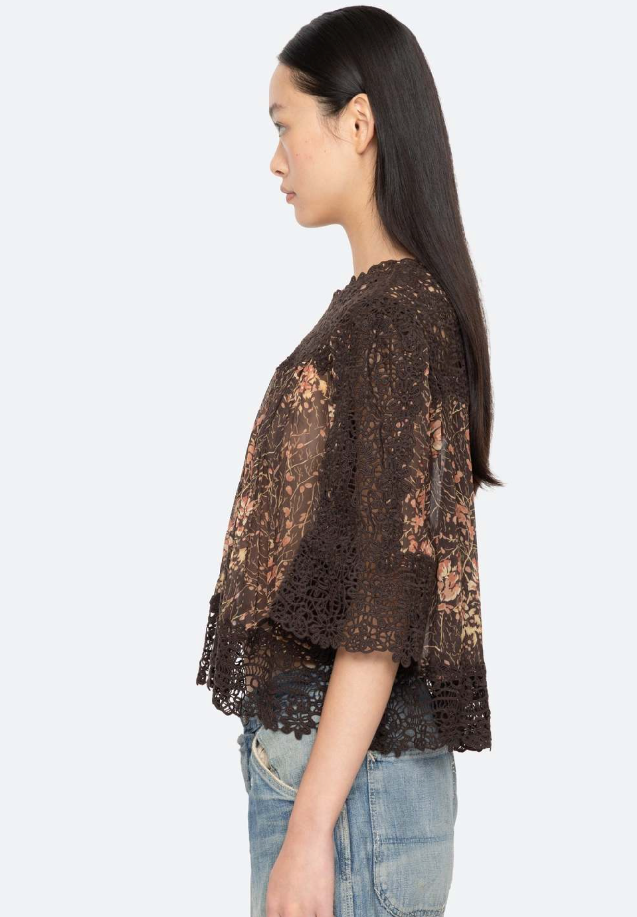 Sea New York Luisa Print Top - printed blouse back view