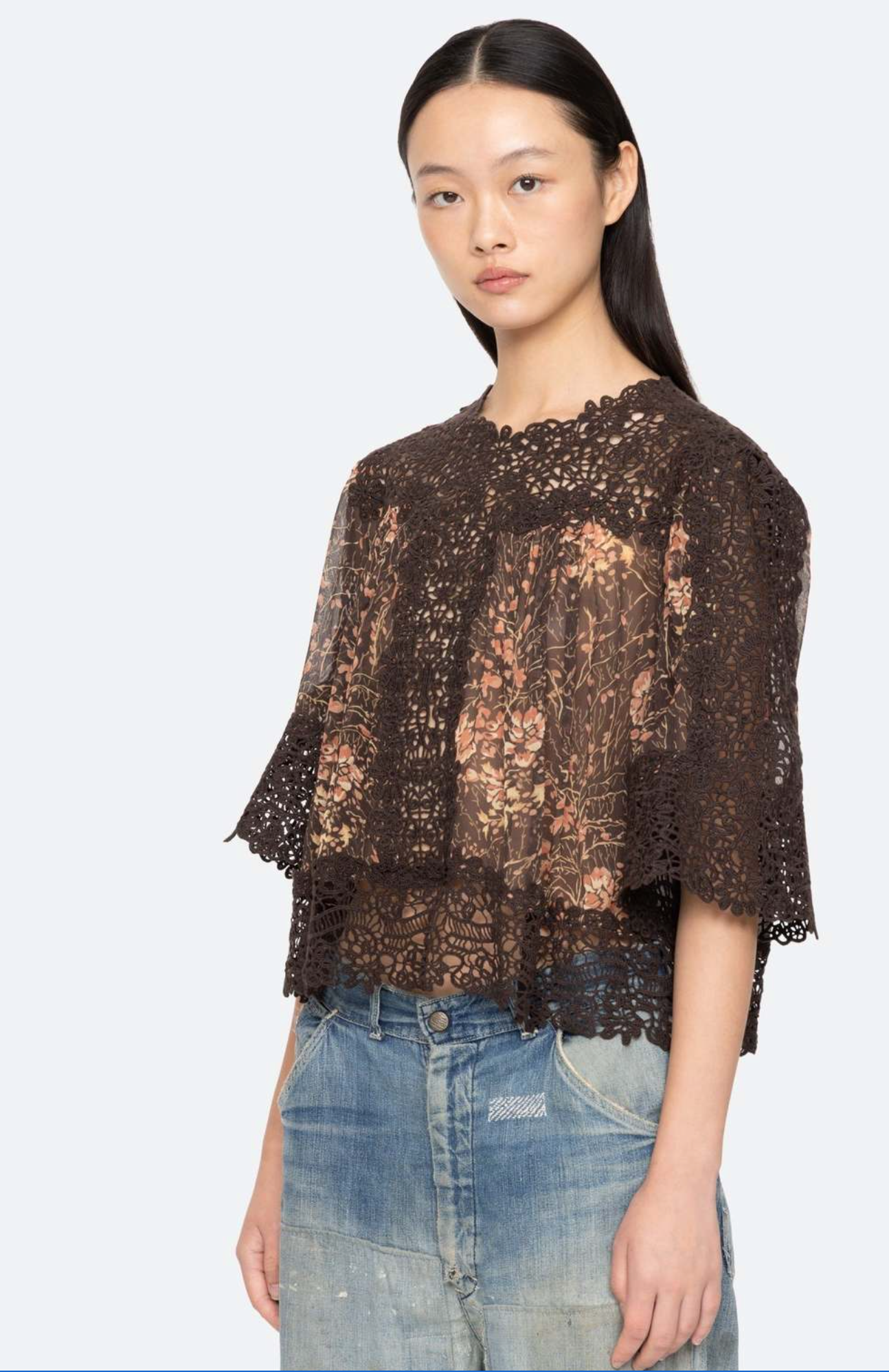 Sea New York Luisa Print Top - printed blouse side view