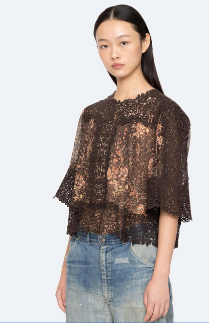 Sea New York Luisa Print Top - printed blouse side view