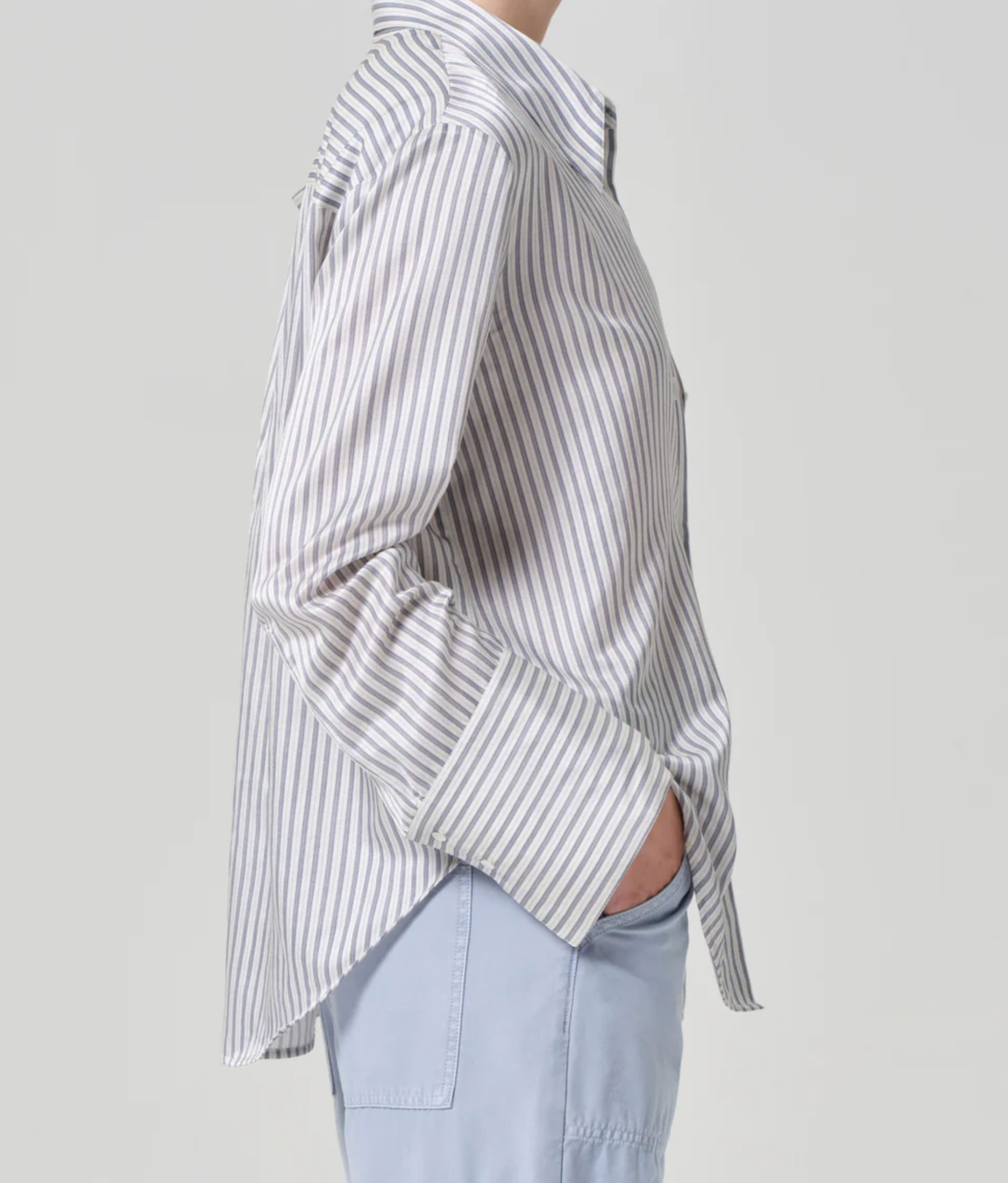 Citizen of Humanity Camilia Shirt - relaxed cotton button-down shirt detail view