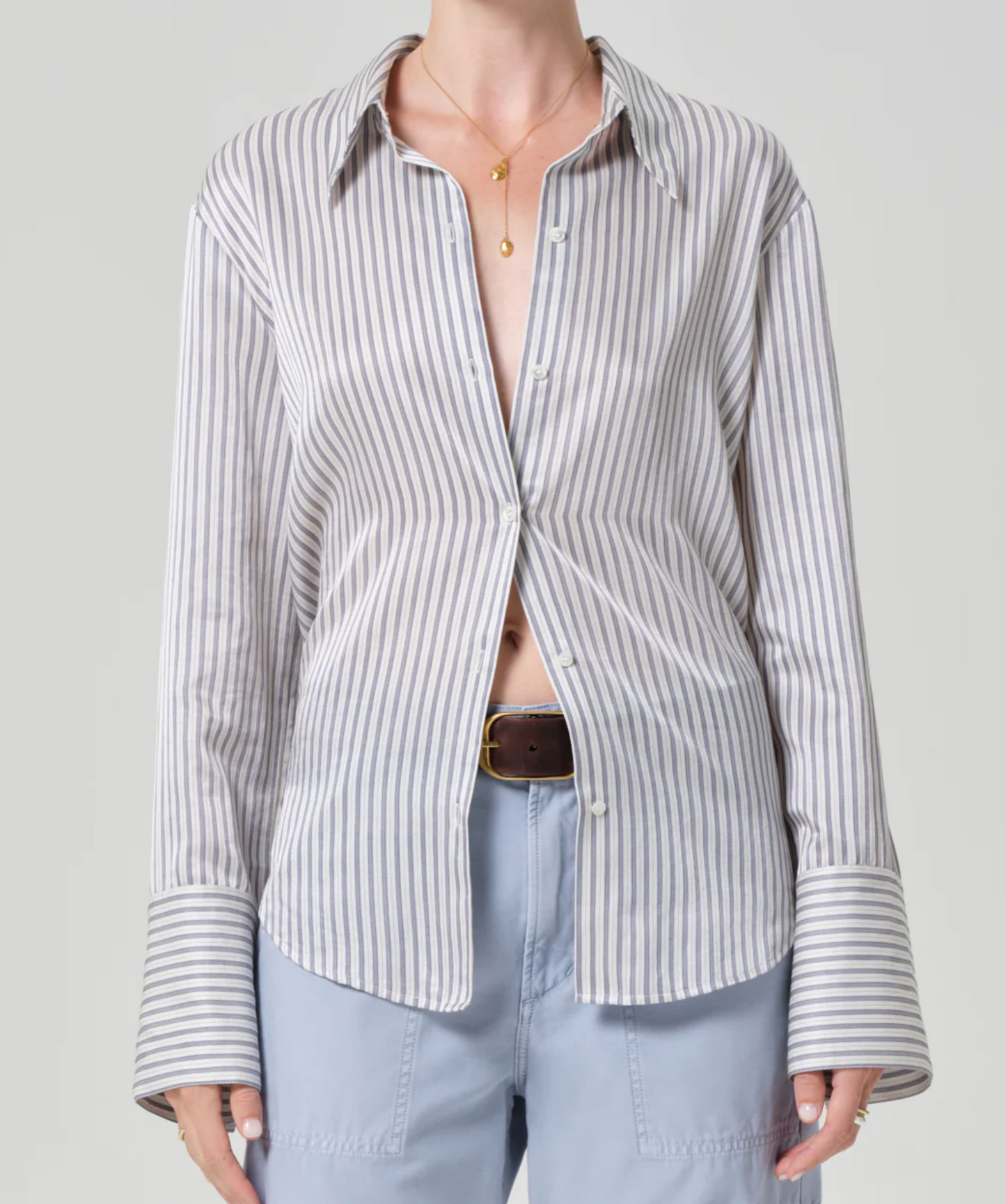 Citizen of Humanity Camilia Shirt - relaxed cotton button-down shirt cuff detail