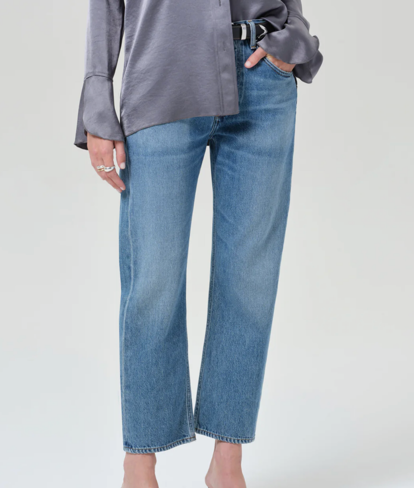 Citizen of Humanity Winslow Denim - high-rise wide-leg denim trouser back view
