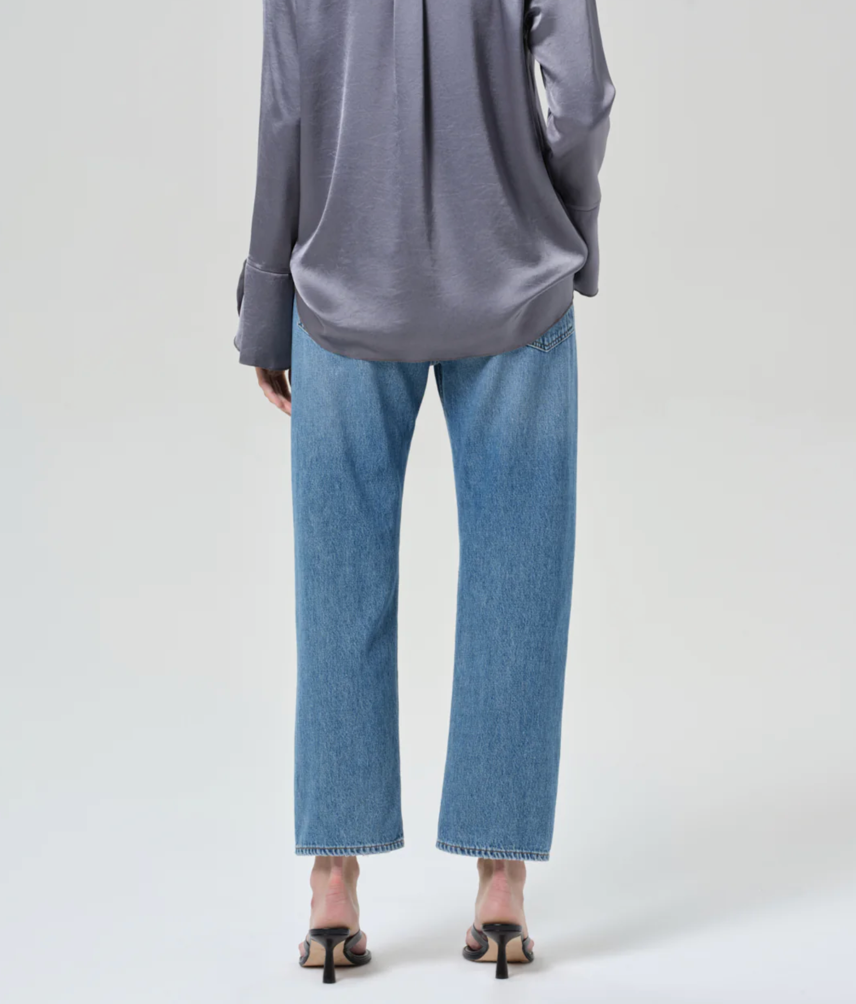 Citizen of Humanity Winslow Denim - high-rise wide-leg denim trouser detail view