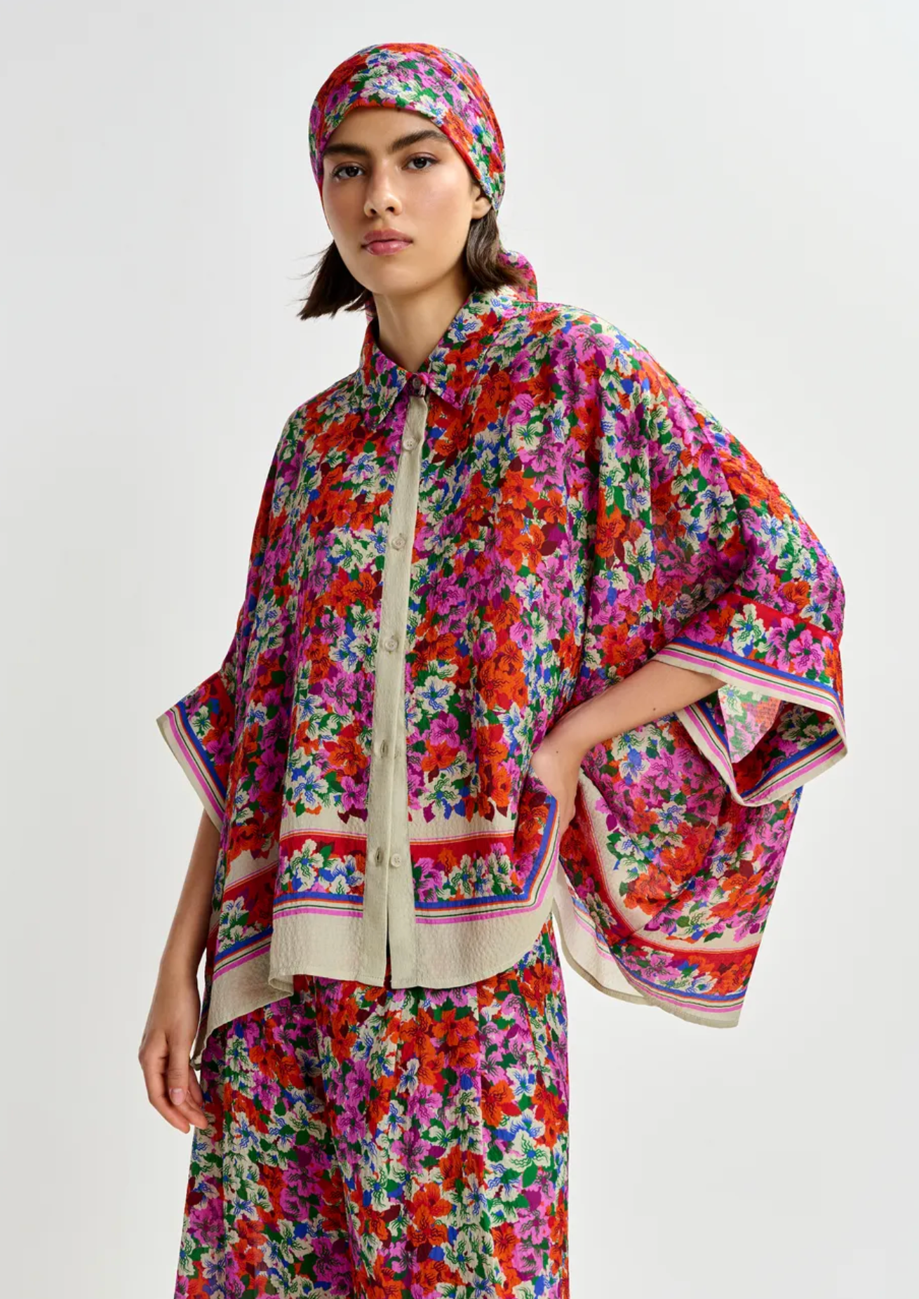 Hiptique Jirt Shirt - relaxed cotton button-down shirt front view