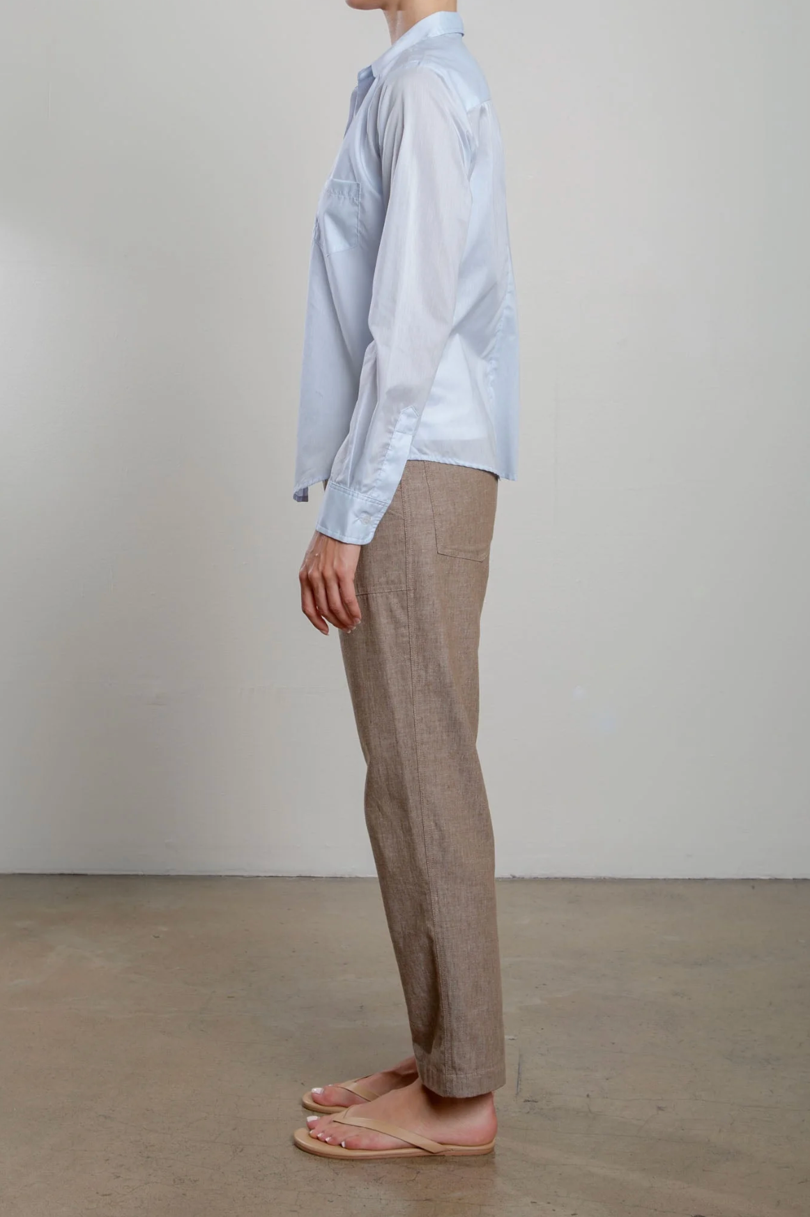 Pharaoh Ellis Linen Twill Pant - relaxed linen twill trouser back view