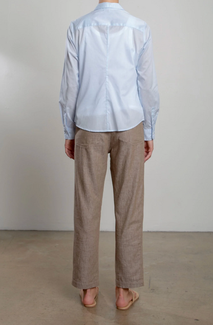 Pharaoh Ellis Linen Twill Pant - relaxed linen twill trouser side view