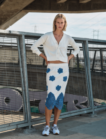 Cissa Summer Pencil Skirt - fitted high-rise pencil skirt front view