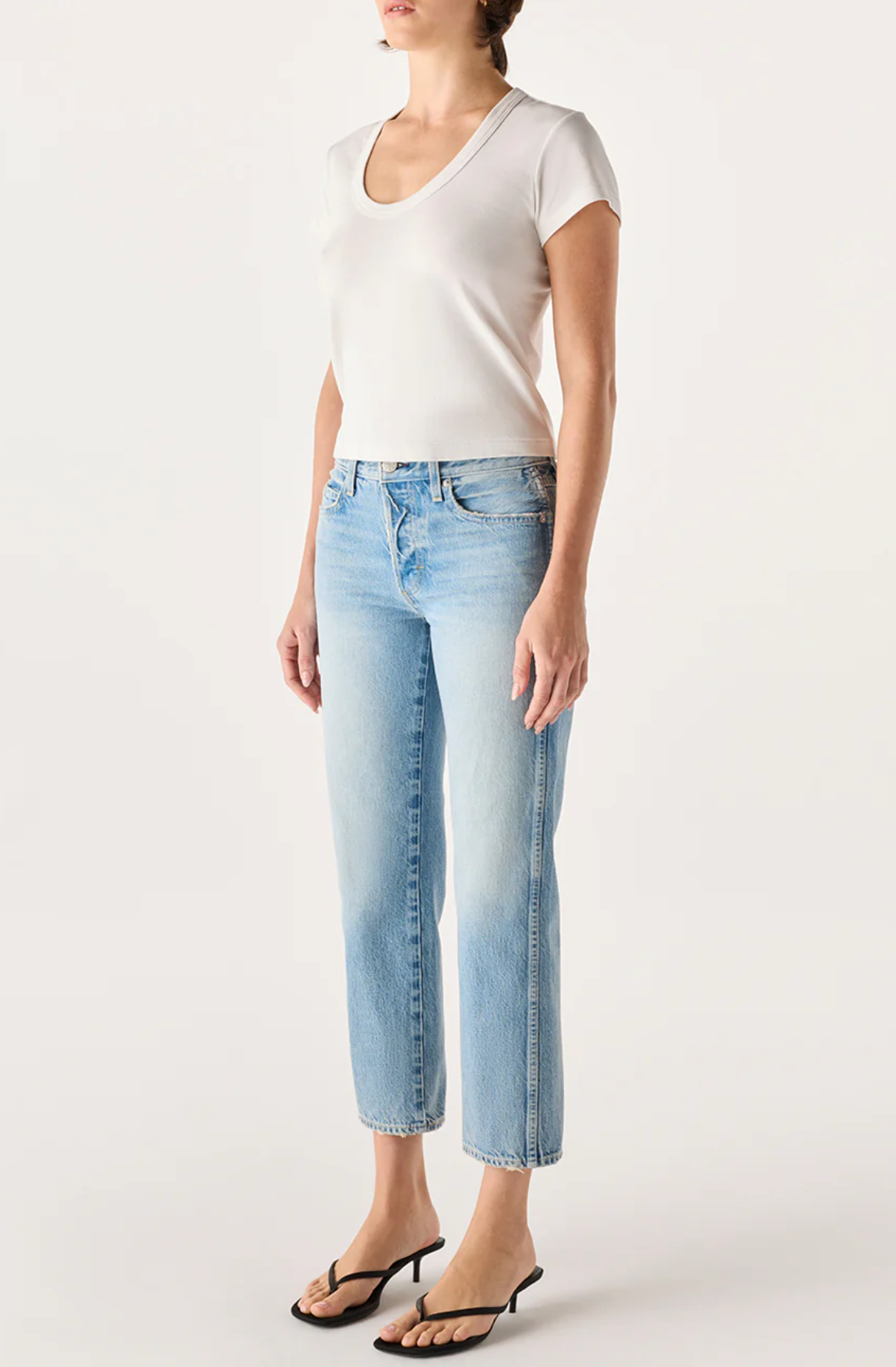 Amo Denim 143 Denim - slim straight denim jean side view