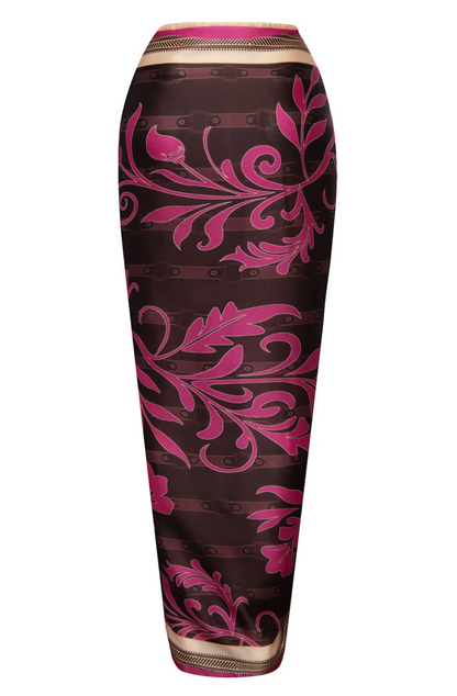 Juan de Dios Fuchsia Cotton Silk Sarong - lightweight cotton silk sarong draped view