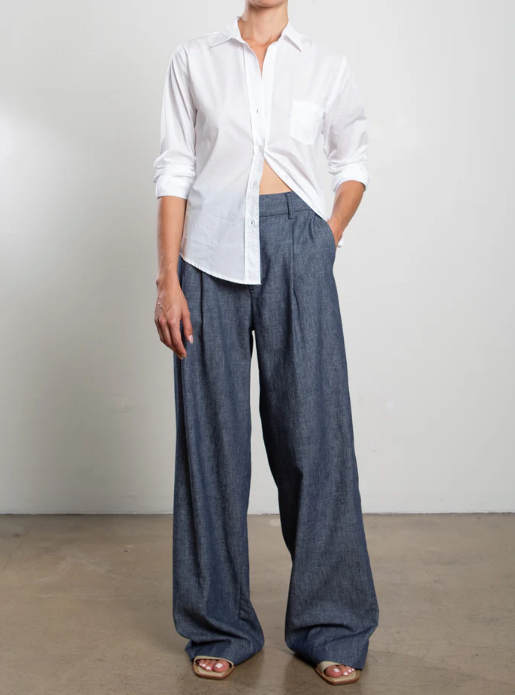 Pharaoh Spencer Linen Twill Pant - tailored linen twill trouser front view