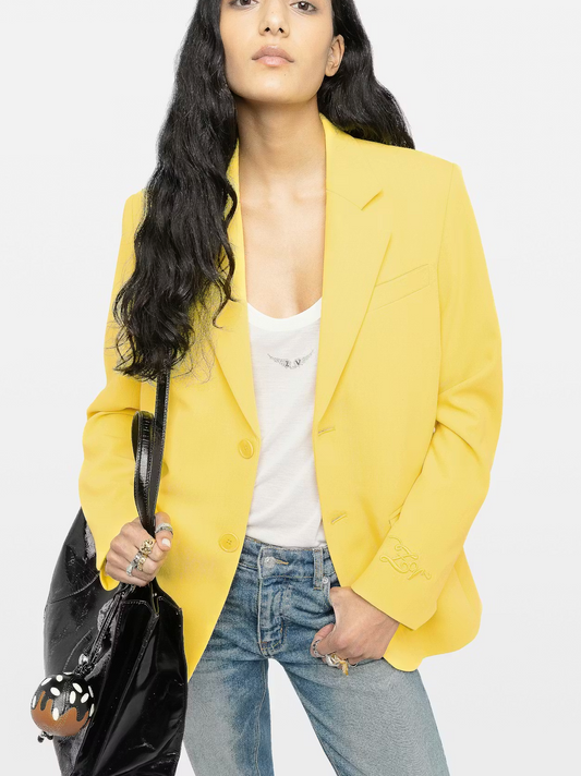 Zadig et Voltaire Vanille Blazer - tailored single-button blazer back view
