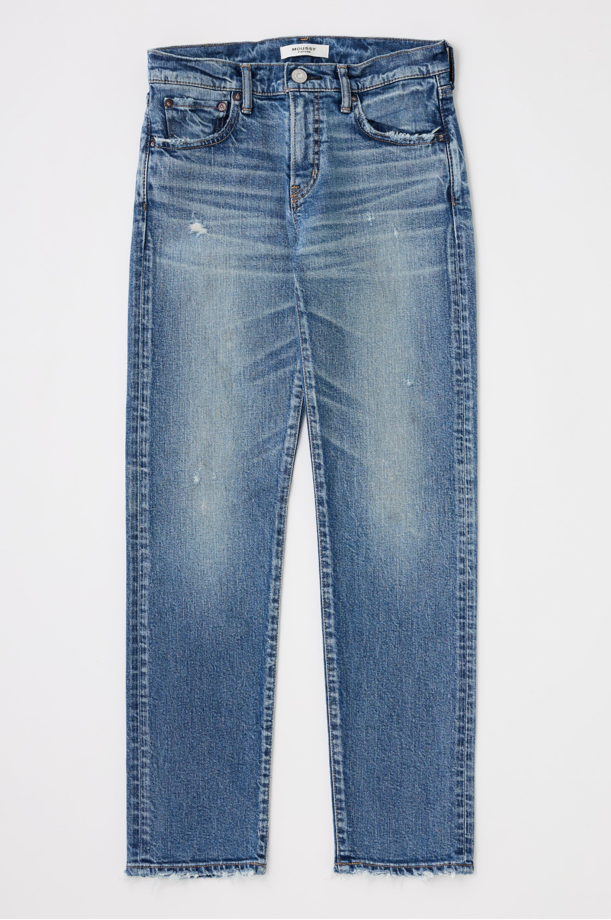 Moussy Denim Leyden Straight Denim - straight-leg denim jean lifestyle view