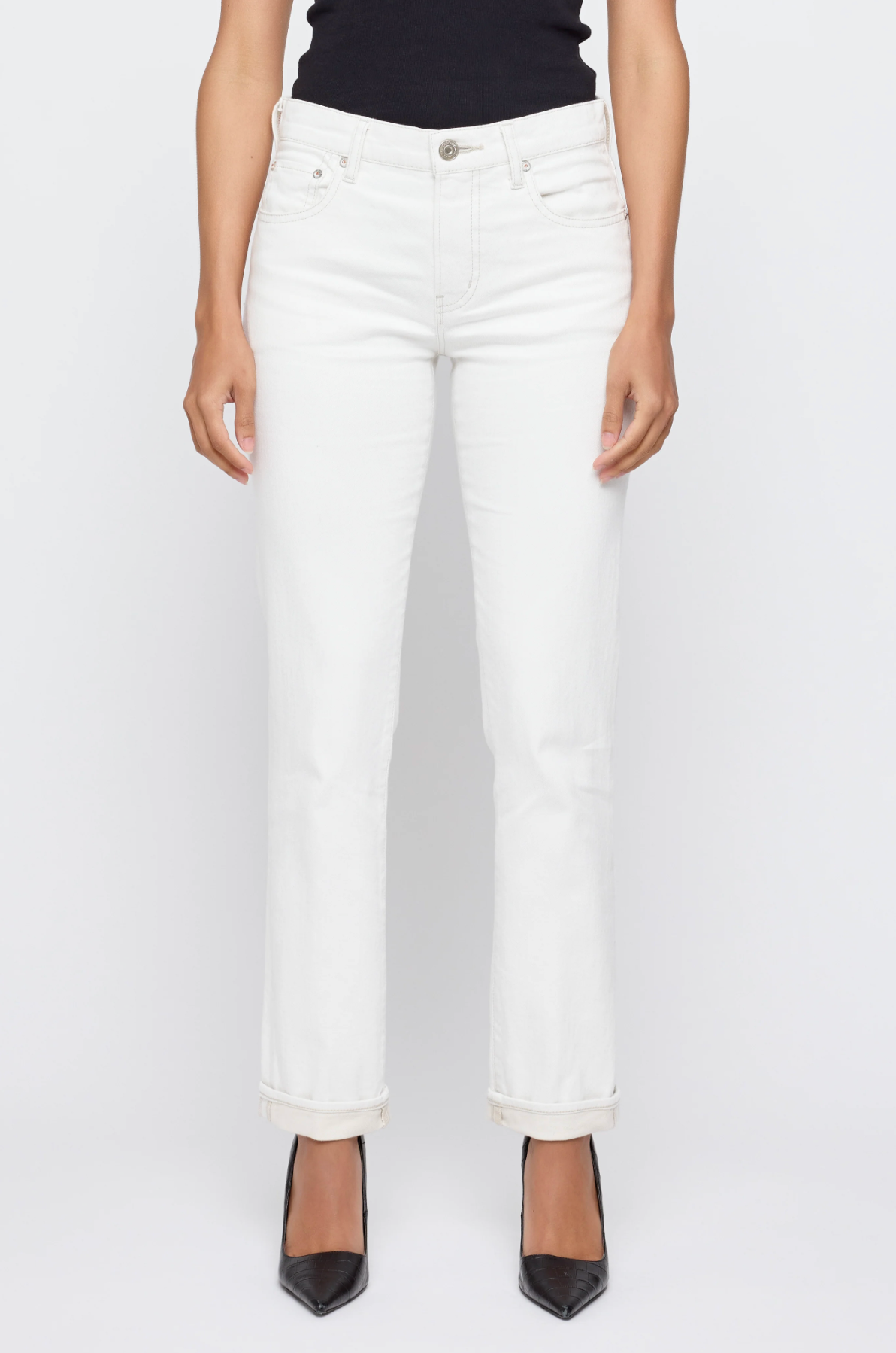 Moussy Denim Slim Straight Keane - slim straight-leg denim jean back view