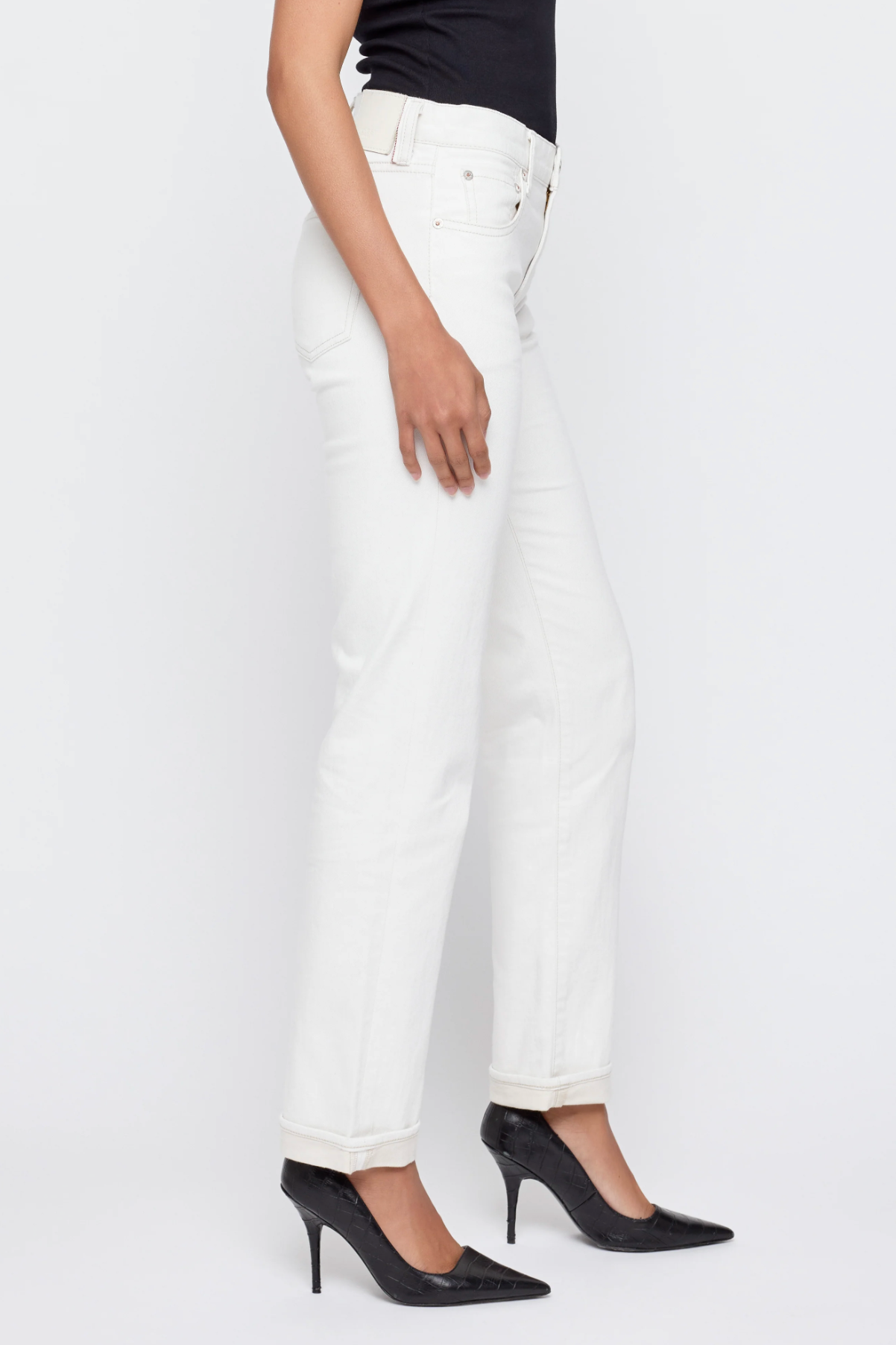 Moussy Denim Slim Straight Keane - slim straight-leg denim jean detail view