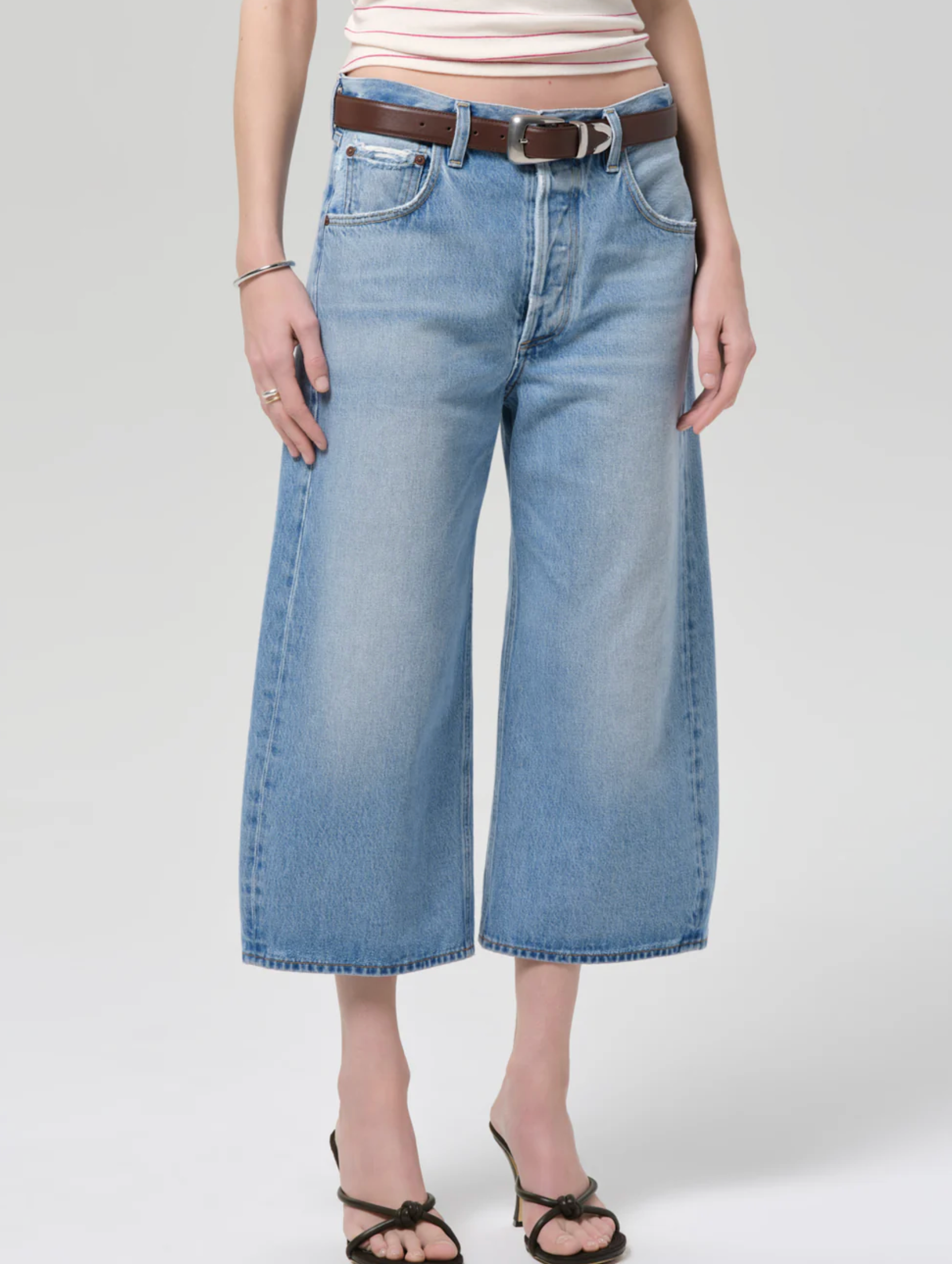 Citizen of Humanity Vintage Culotte - wide-leg culotte denim back view