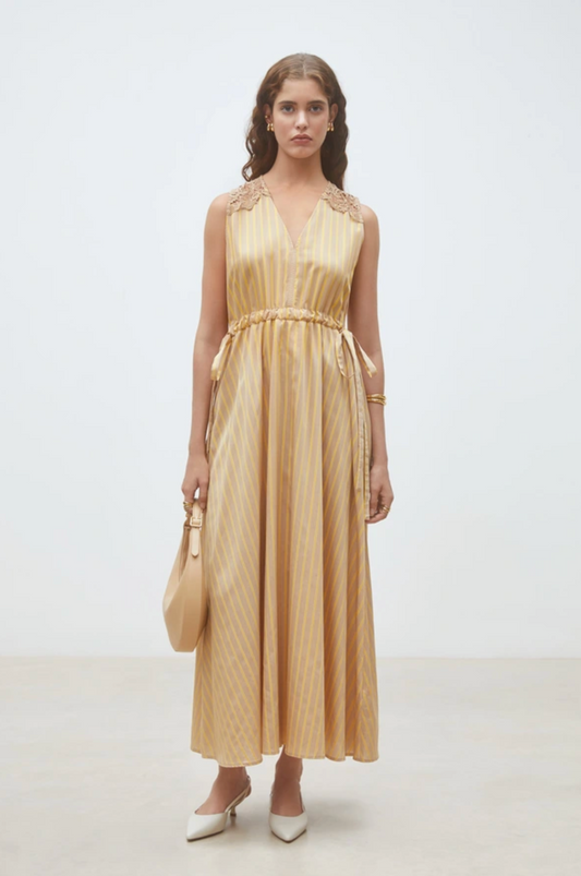 Suncoo Ciana Sleeveless Dress - sleeveless midi dress front view