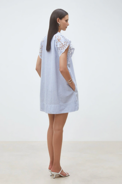 Suncoo Cidji Mini Dress - printed mini dress back view
