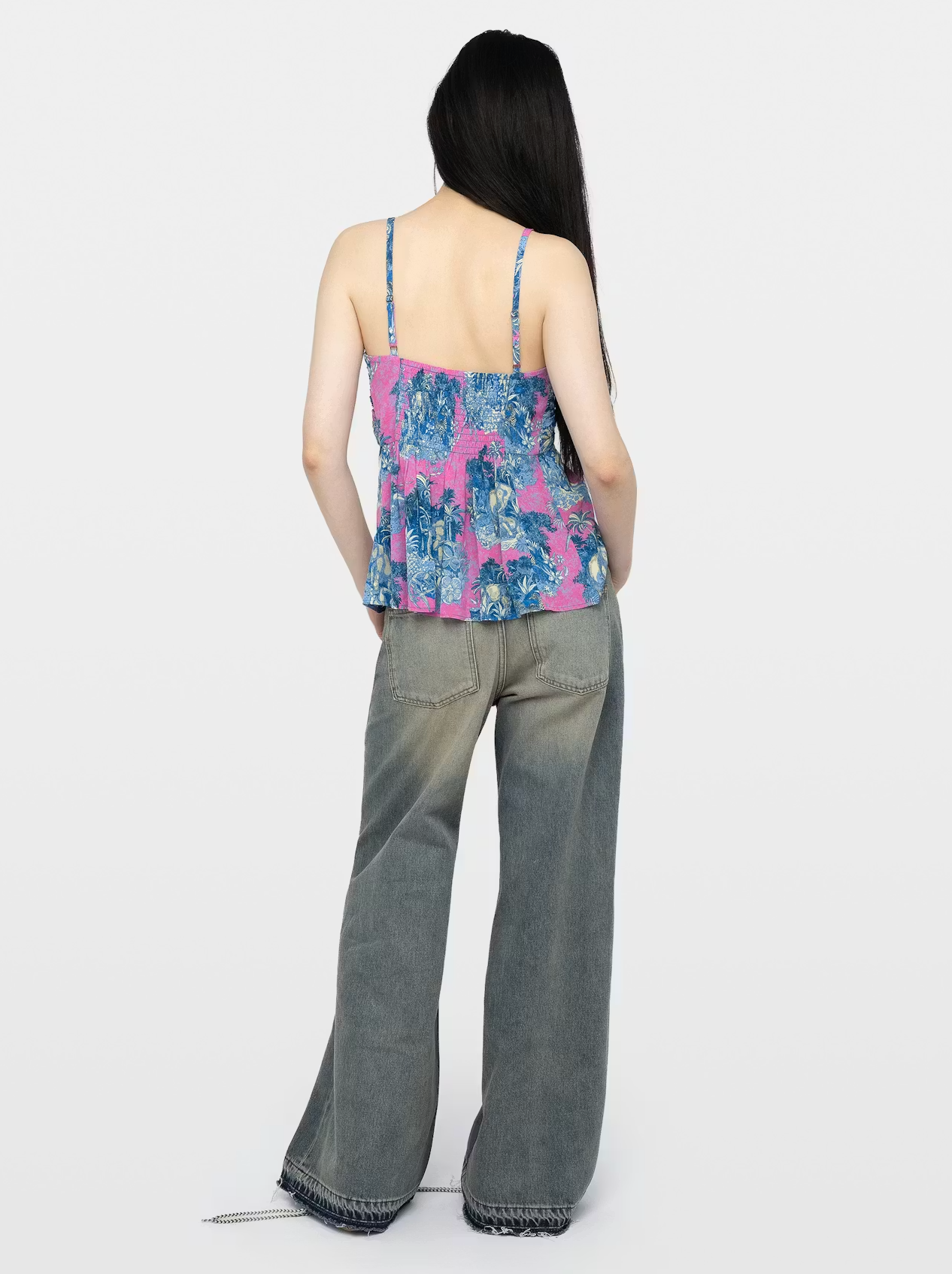 Zadig et Voltaire Cippie Camisole - silk blend camisole top detail view